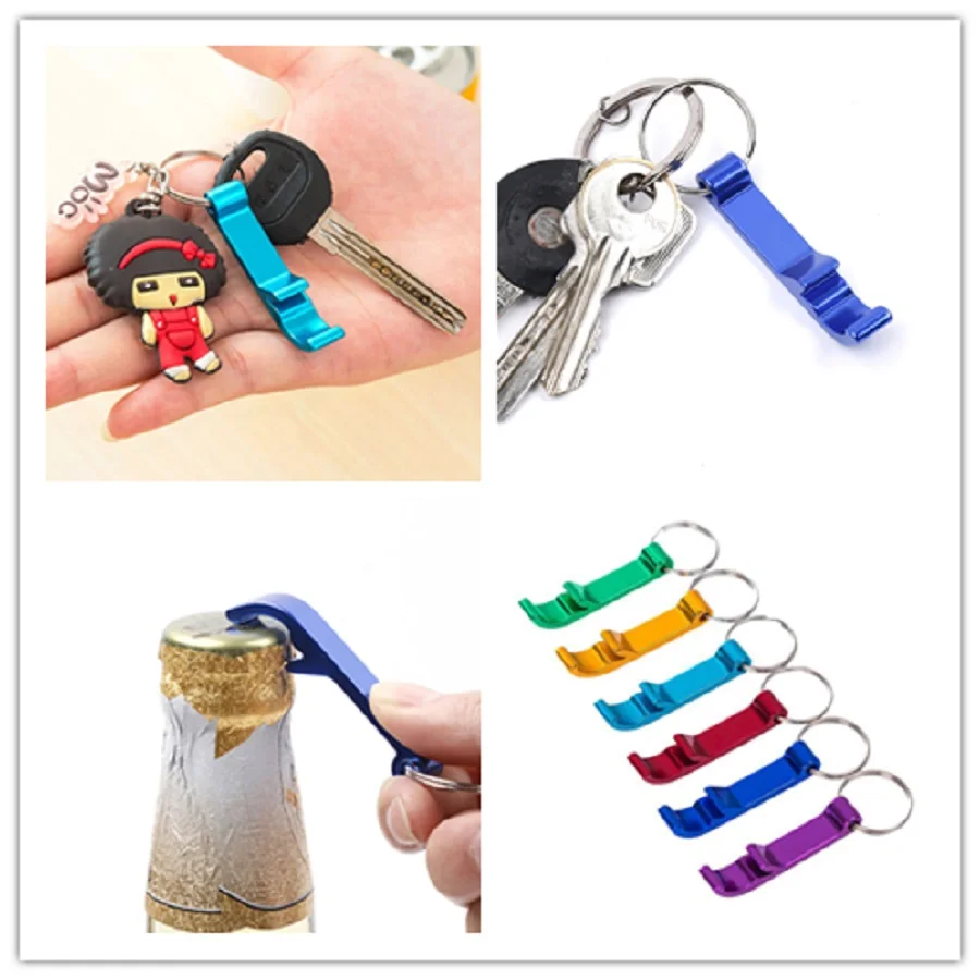 

High Quality 4 In 1 Bottle Opener Portable Keychain Beer Can Wine Bottle Opener For Party Wedding Favor Gifts Kitchen Bar Tools