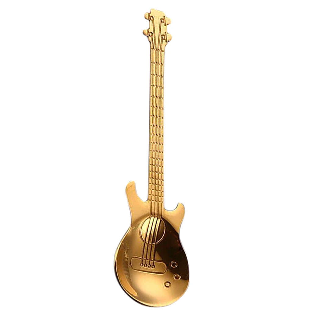Stainless Steel Guitar Mixing Scoop Cocktail Stirring Spoon Bar Mixing Utensil Barware for mixing drinks smoothies