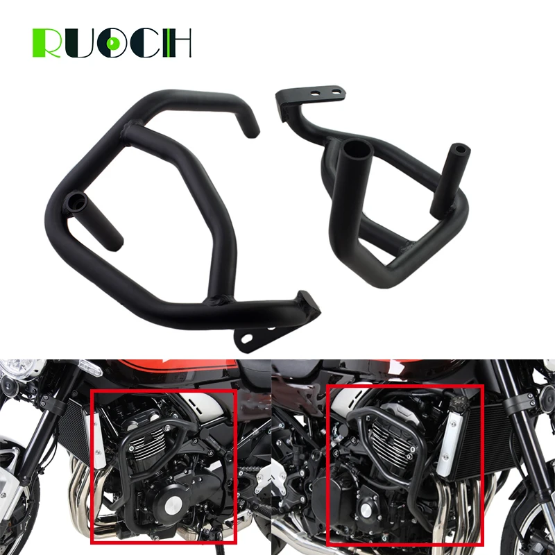 

Motorcycle Accessories Highway Engine Guard Crash Bar for Kawasaki Z900RS Frame Protector 2017 2018 Bar Crash Black Chrome