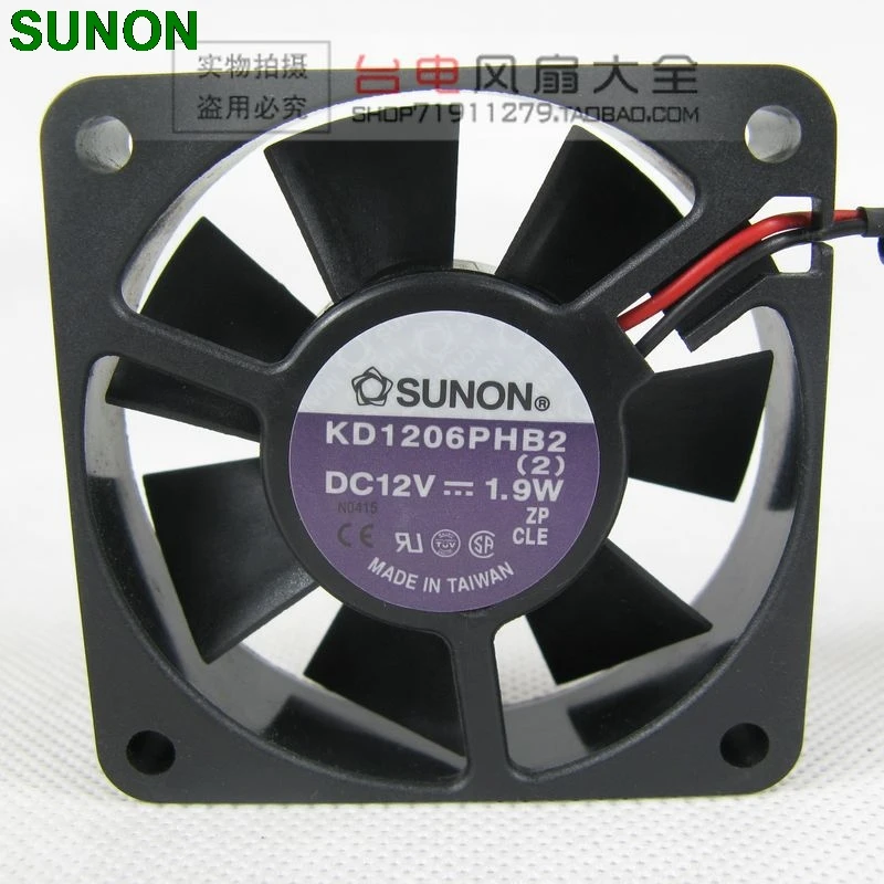 Для Sunon KD1206PHB2 6015 6 см 60 мм DC 12 В 0 19 Вт 2 провода тихий вентилятор охлаждения сервера |