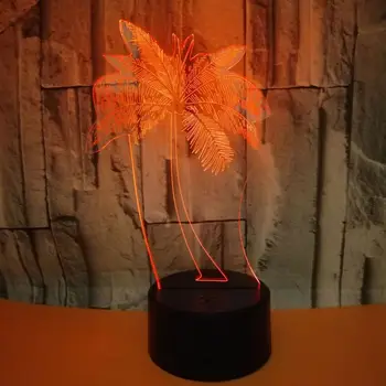 

Coconut Tree 3d Lamp Colorful Remote Control Touch Led 3d Small Night Light Christmas gift for baby room lights