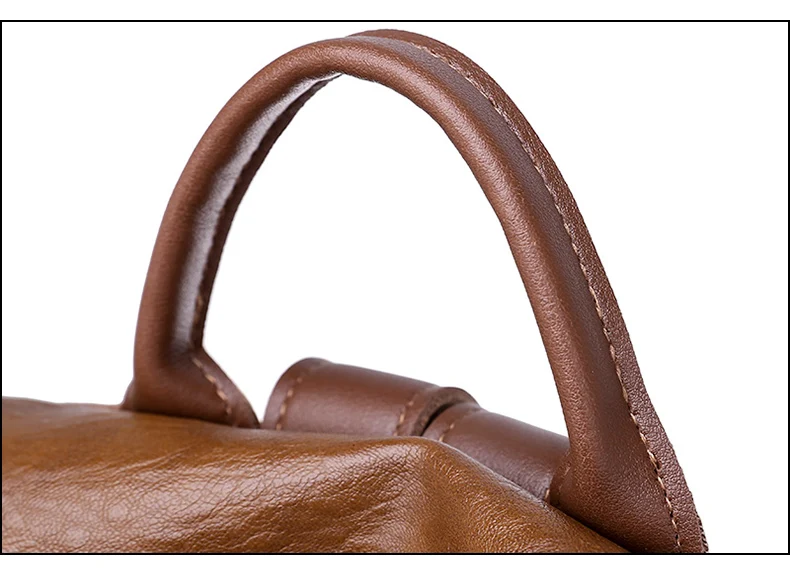 Коричневый женский кожаный рюкзак, школьные сумки для девочек-подростков, повседневный Большой Вместительный Многофункциональный ретро рюкзак XA163H