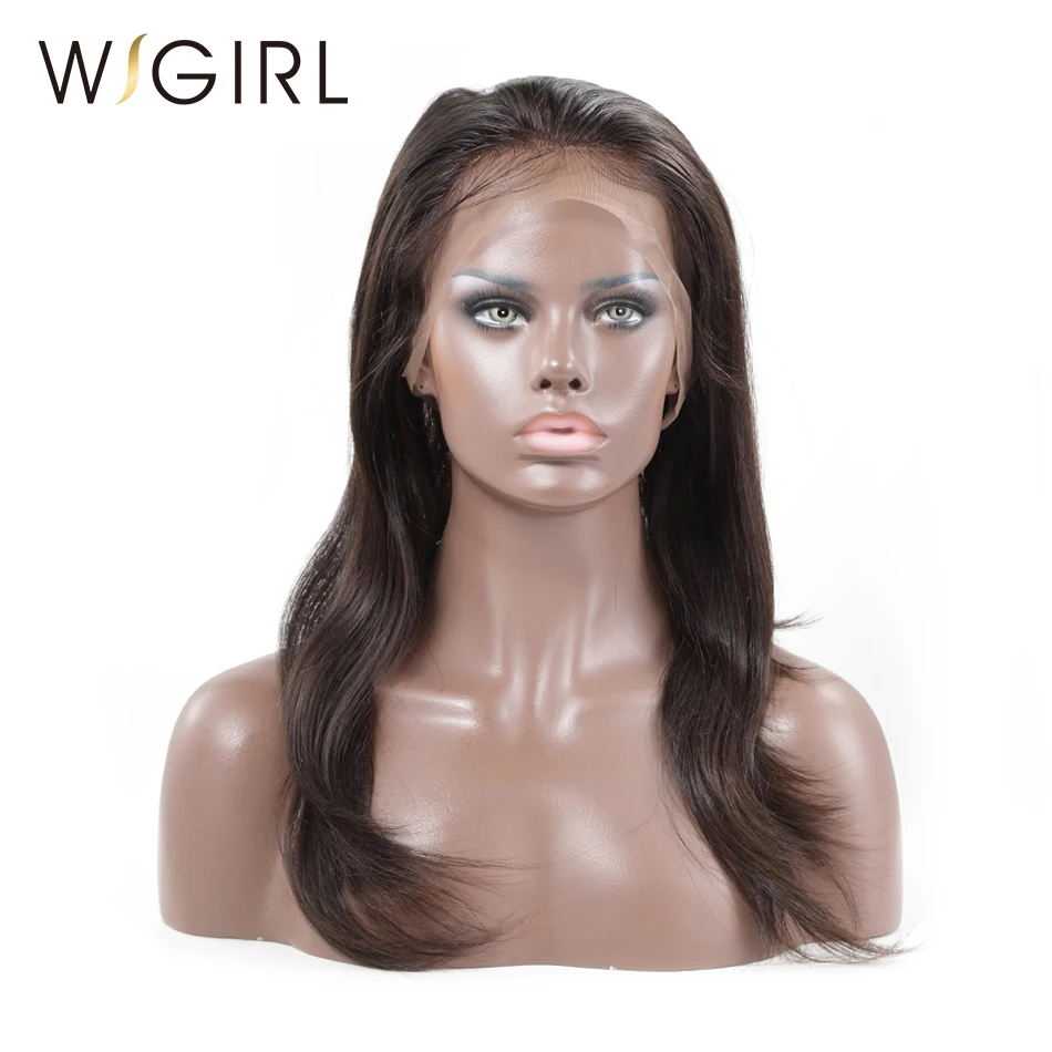 Wigirl волосы 360 Кружева Фронтальная застежка прямые Remy натуральные с волосами