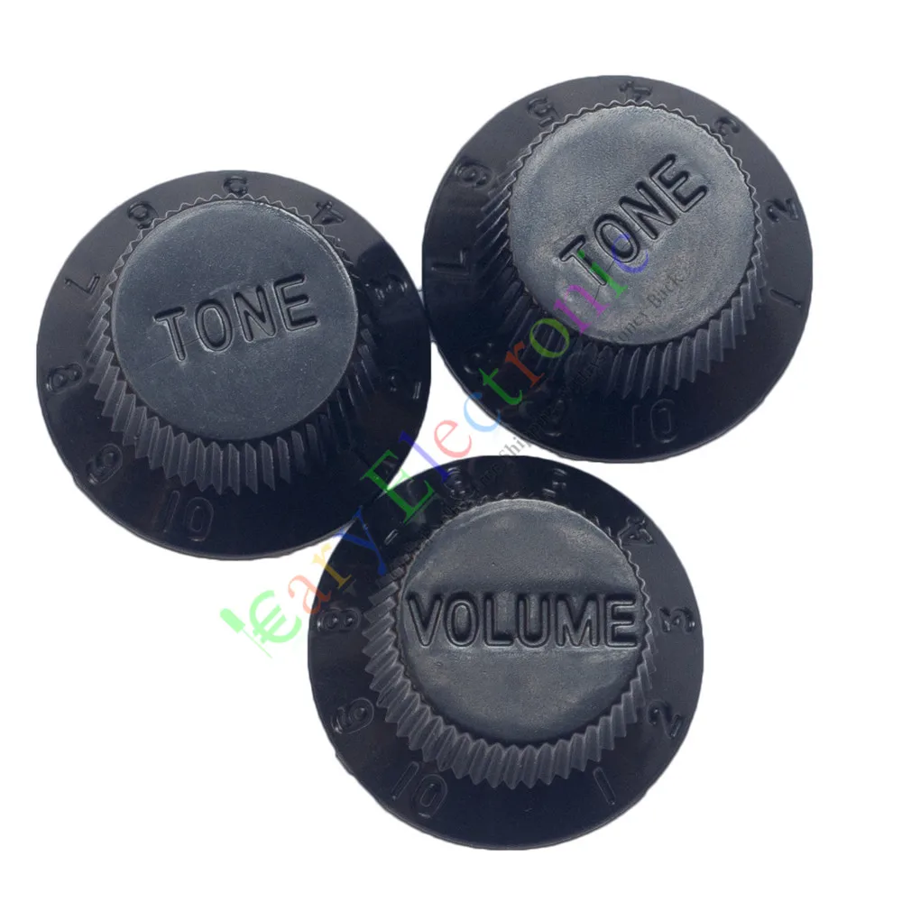 Wholesale And Retail 1set 26mm Black Knob Guitar Tube Potentiometer Cap