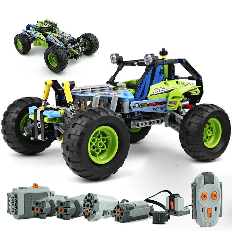 NEW 494pcs Technical City Off-roader Power drive Version Racing Truck Car  Compatible with 42037 Building Block Bricks Toys