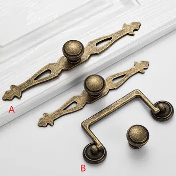 

Antique Bronze Dresser Drawer Pulls Knobs Back Plate Furniture Handles Door Handles Round Knobs Handles Kitchen Cabinet Pulls