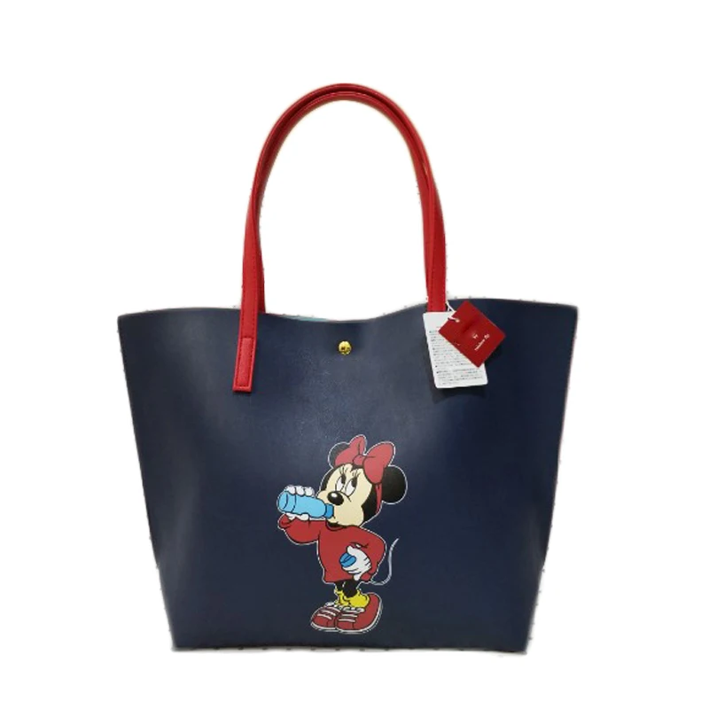 Disney/новые женские сумки с Микки и Минни из натуральной кожи, кошелек принцессы для девочек, Мультяшные сумки на плечо, курьерские дорожные сумки, плюшевый рюкзак - Color: A