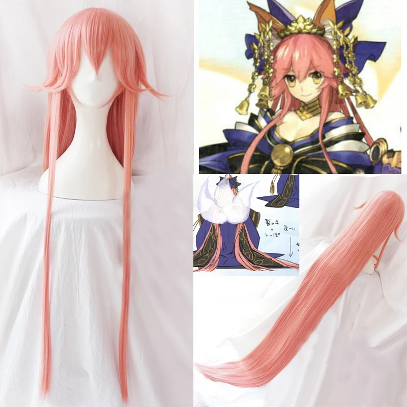 Tamamo no Mae косплей парик Fate Grand заказ Экстра CCC Caster Berserker Alterego TMAMO девять розовых длинных прямых синтетических волос