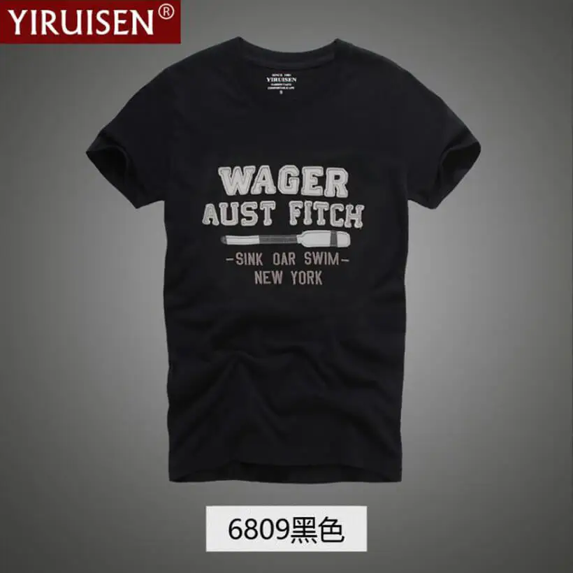 YiRuiSen Мужская брендовая футболка Летняя Повседневная Белая Мужская хлопковая футболка с коротким рукавом - Цвет: 6809