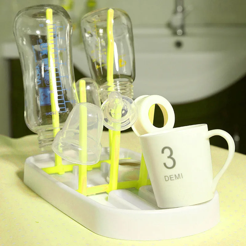Baby Bottle Foldable Stand Kids Nipple Easy Clean Drying Rack Cute Drier Infant Pacifier Holder Portable Water CleanShelf T0705 (7)