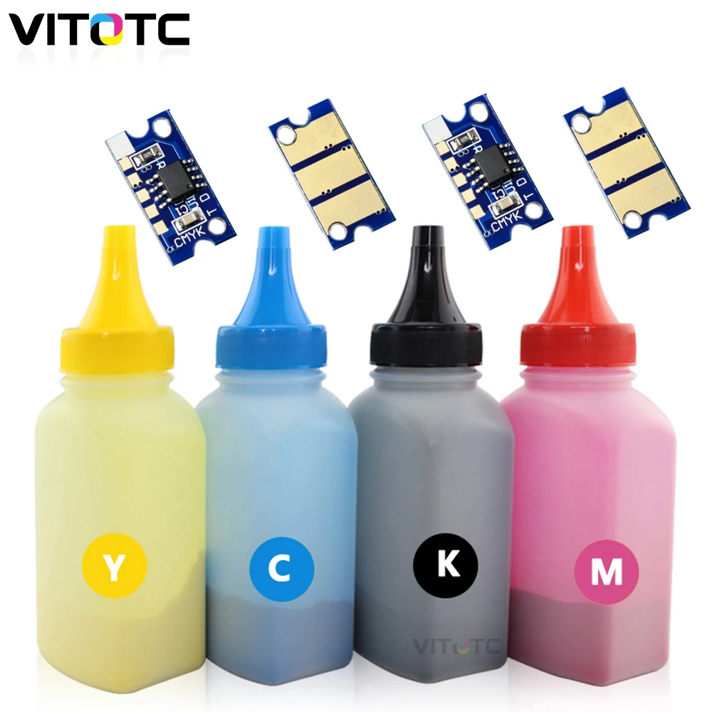 Color Toner Powder TN214 TN314 TN213 For Konica Minolta C200 C210 C200E C203 C252 C253 C353 (4PC Bottle Powder+ 4PC Chip) | Компьютеры и