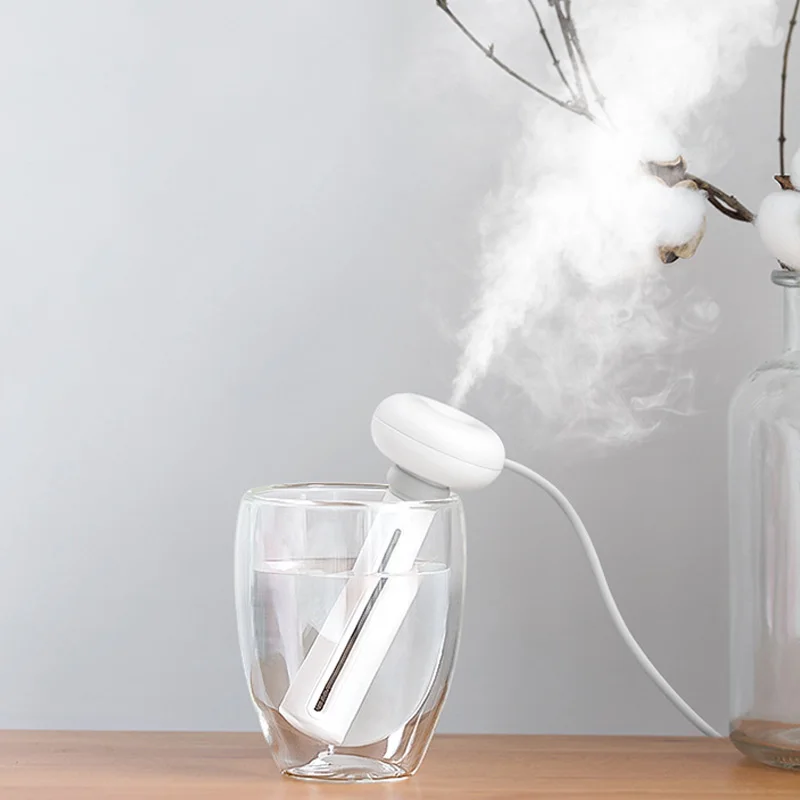 

White Dismountable Donut Air Humidifier for Home Portable USB Aroma Diffuser Car Mist Maker Ultrasonic Humidifiers Diffusers