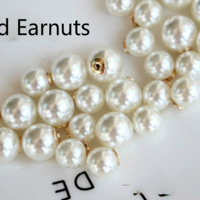 Gold Silver Venetian Pearl Stud Earrings Stoppers Earnuts Beads For Jewelry Making Adults Diy Beads Necklace Brooch Materials Jewelry Findings
