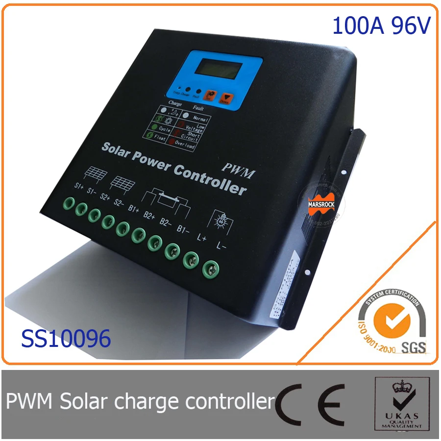 100A 96V PWM 태양광 충전 컨트롤러, LED 및 LCD 디스플레이, 자동 식별 전압, 우수한 성능의 MCU 디자인