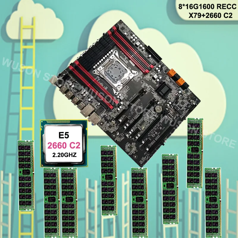 Best Price Building perfect computer processor Intel Xeon E5 2660 C2 Runing super X79 motherboard memory 128G(8*16G) 1600MHz DDR3 REG ECC Best Price Building perfect computer processor Intel Xeon E5 2660 C2 Runing super X79 motherboard memory 128G(8*16G) 1600MHz DDR3 REG ECC