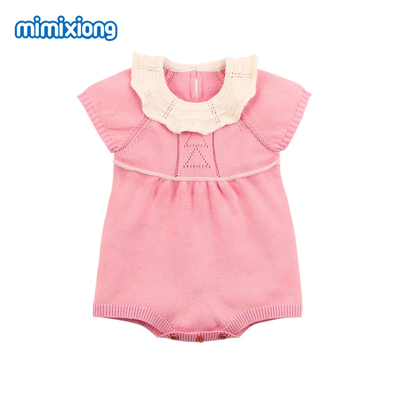 Newborn Baby Girls Bodysuit Clothing Fashion Butterfly Sleeve Infantil Bebes Onesie Outfits Summer Candy Color Toddler Jumpsuits