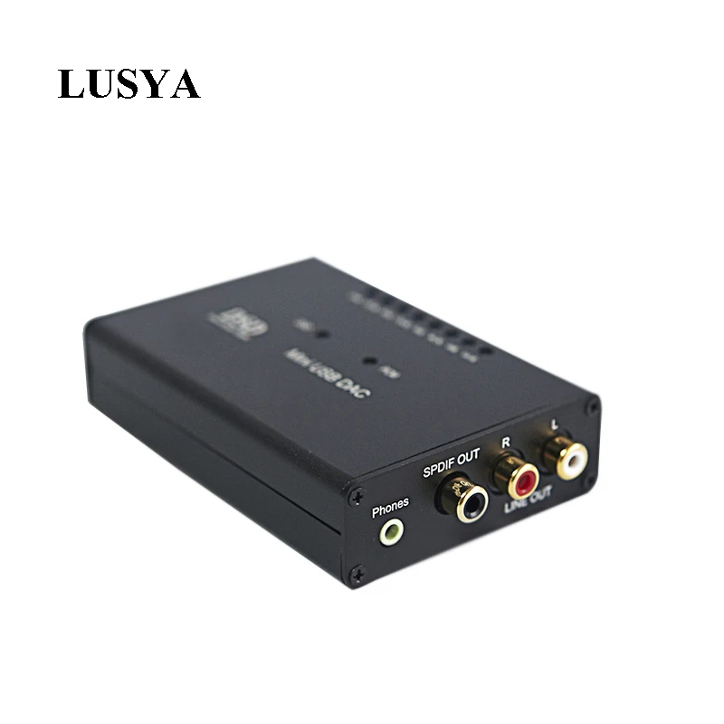 

Lusya USB DAC External Sound Card AK4490 XMOS XU208 With Headphone Amplifier AMP Coaxial DOP Natiw DSD HiFi stereo Amp