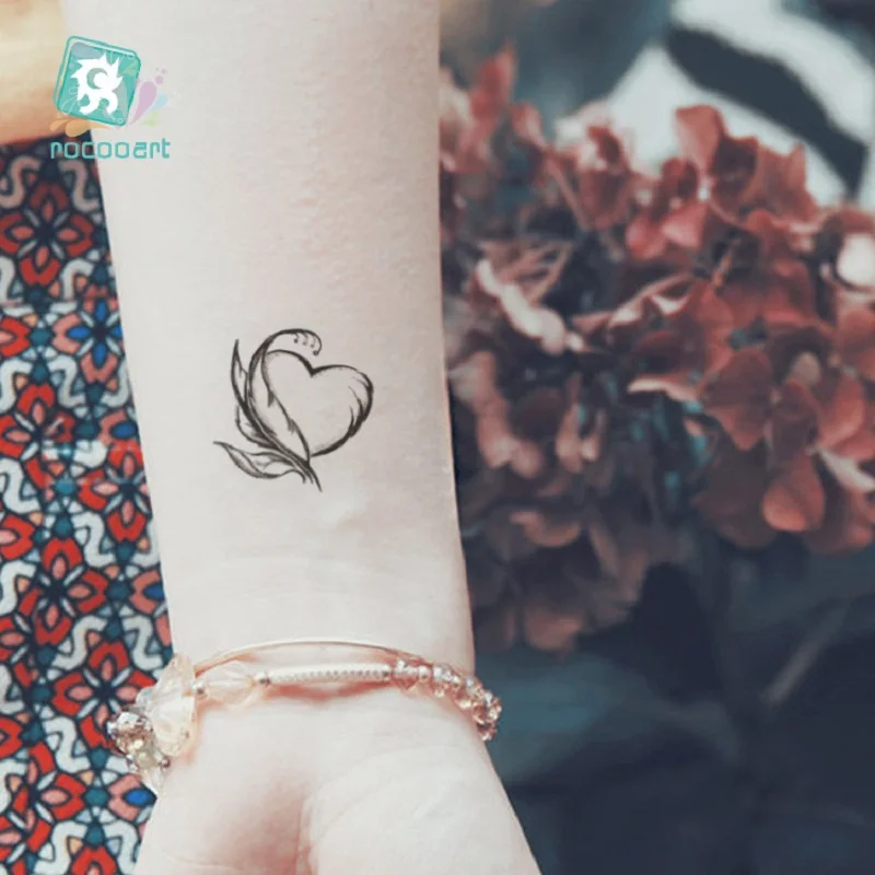 2 Sheets Waterproof Personality Small Fresh Tattoo Stickers Color Feathers Letter Arrow Fashion Tattoo Pattern Wholesale Sticker Pvc Stickers Ps3sticker Labels For Printing Aliexpress