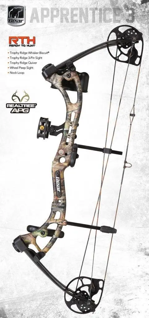 Новинка 2015 ученик медведя 3 й лук 20 60 фунтов для правой руки Realtree APG Camo|bow lbs|bow bearcamo