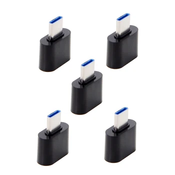 

Jimier 5pcs USB-C Type-C to USB 2.0 OTG Adapter for Laptop & Tablet & Cell Phone USB Cable & Flash Disk & Mouse White Black