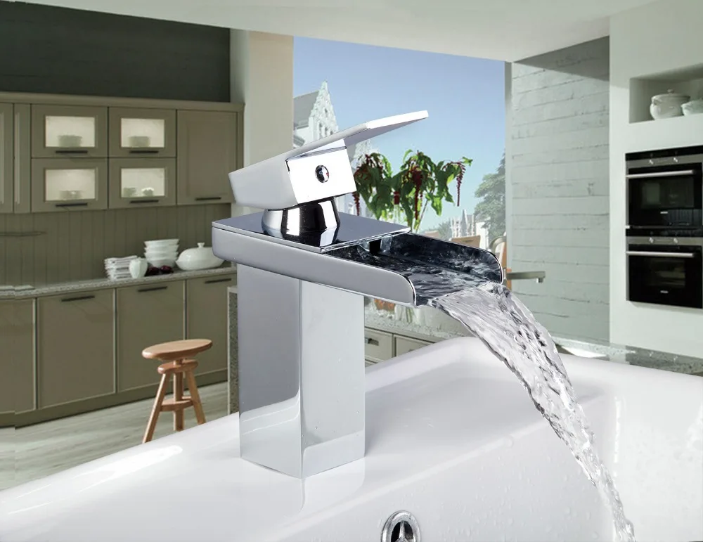 

e_pak Waterfall Single Hole Brand New Wide Spout Single Handle 8259/21Bathroom Basin Sink Mixer Tap Faucet