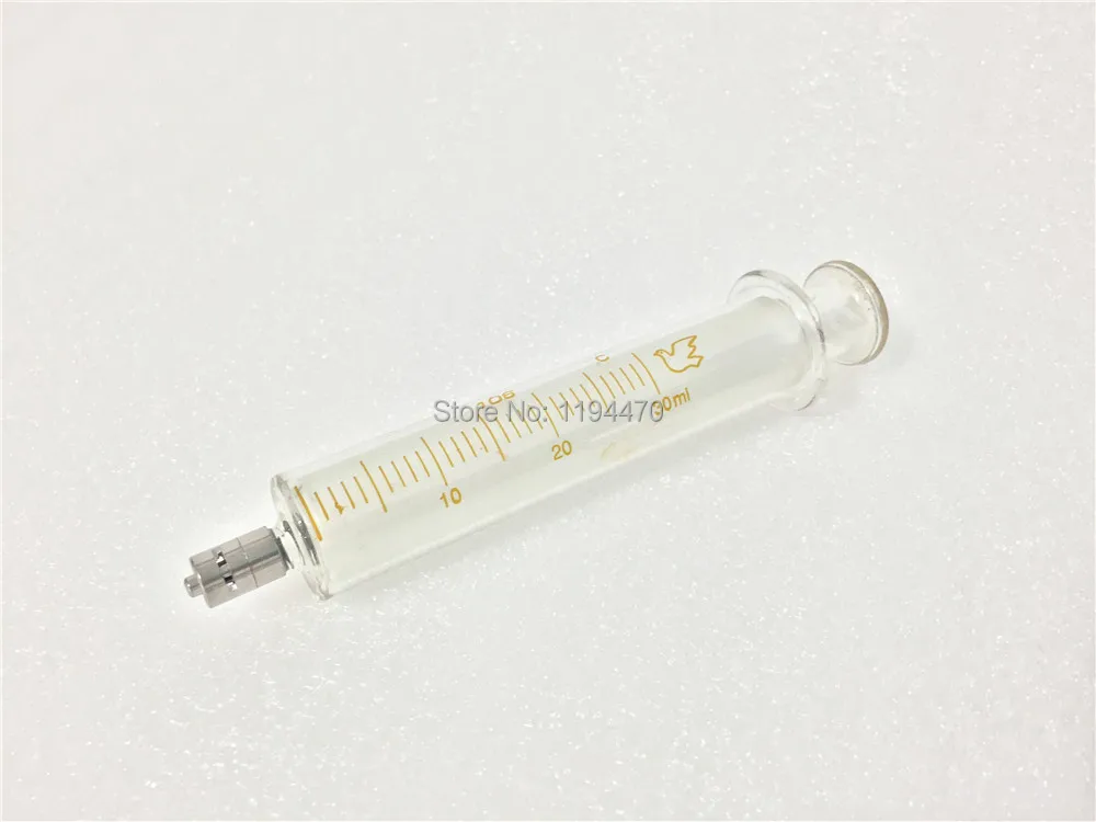 1 шт./лот 30 мл 30cc стеклянный шприц Luer Lock Head многоразовый инжектор лабораторная
