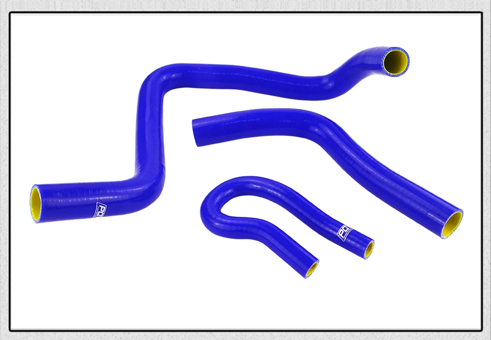 Синий и желтый 6 шт. силиконовый шланг радиатора комплект для HONDA CIVIC DOHC Тип R DC2 EK4/9 B16A/B B18C с логотипом PQY HT-LX1304C-QY