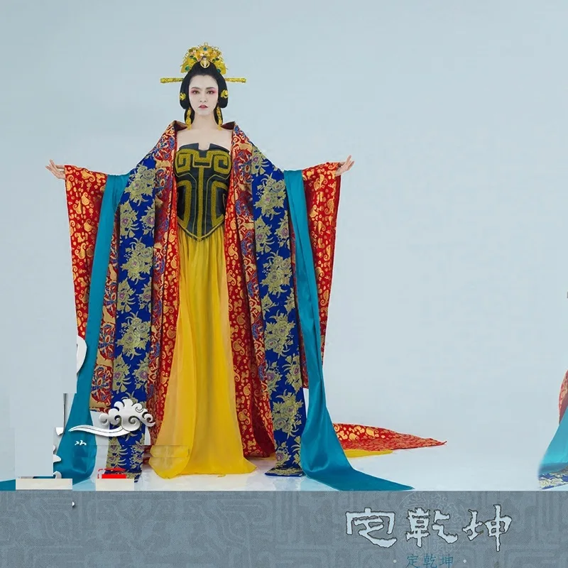 Дин Цянь Кун выставочный костюм императрицы ханьфу тематическая фотография Hanfu tv Play Театральный Костюм для сцены Hanfu