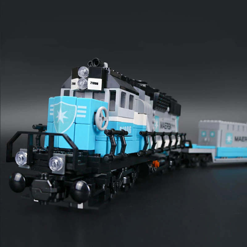 

Lepin 21006 1234pcs Technic Ultimate Series The Maersk Train Set 10219 Model Educational Building Blocks Bricks Toys LegoING