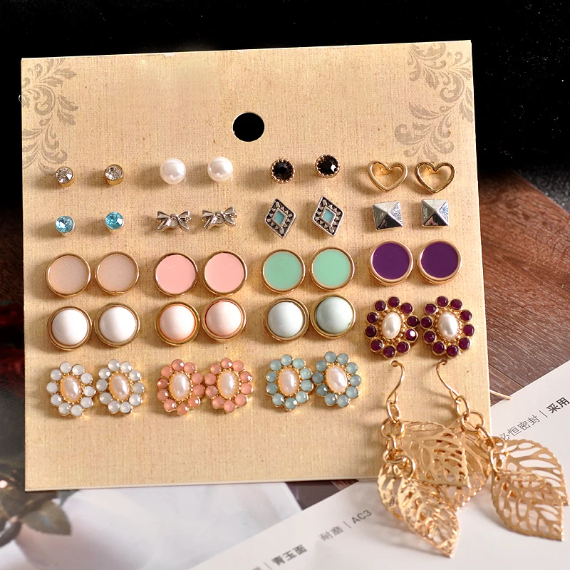 

New fashion style gorgeous women's jewelry wholesale girls birthday party earrings beautiful suit earrings agent shipping