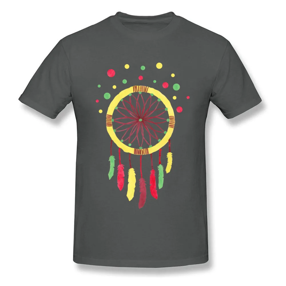 Rainbow Dreamcatcher T-Shirt for Men Casual Summer Tops Tees Short Sleeve Hot Sale Custom Tee-Shirts O Neck 100% Cotton Rainbow Dreamcatcher carbon