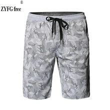 Летние Стильные мужские шорты-комбинезоны, Молодежные шорты из смешанного хлопка, повседневные шорты со средней талией, камуфляжные шорты черного и серого цвета