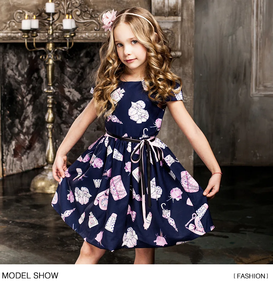 Летнее платье для девочек от 2 до 8 лет г. Детские повседневные платья праздничное платье принцессы для маленьких девочек, детские платья для девочек