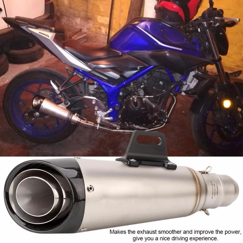 

Motorcycle Modification 3-Layer Exhaust Pipe Rear Muffler Escape Tip Tail Throat Universal Motorcycle Accessories