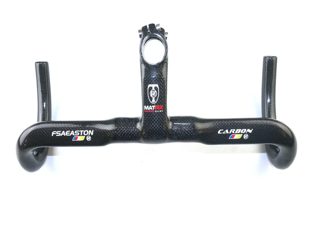 

New FSAEASTON Full carbon fiber road bike integrated handlebar bend the 275g 40*90cm