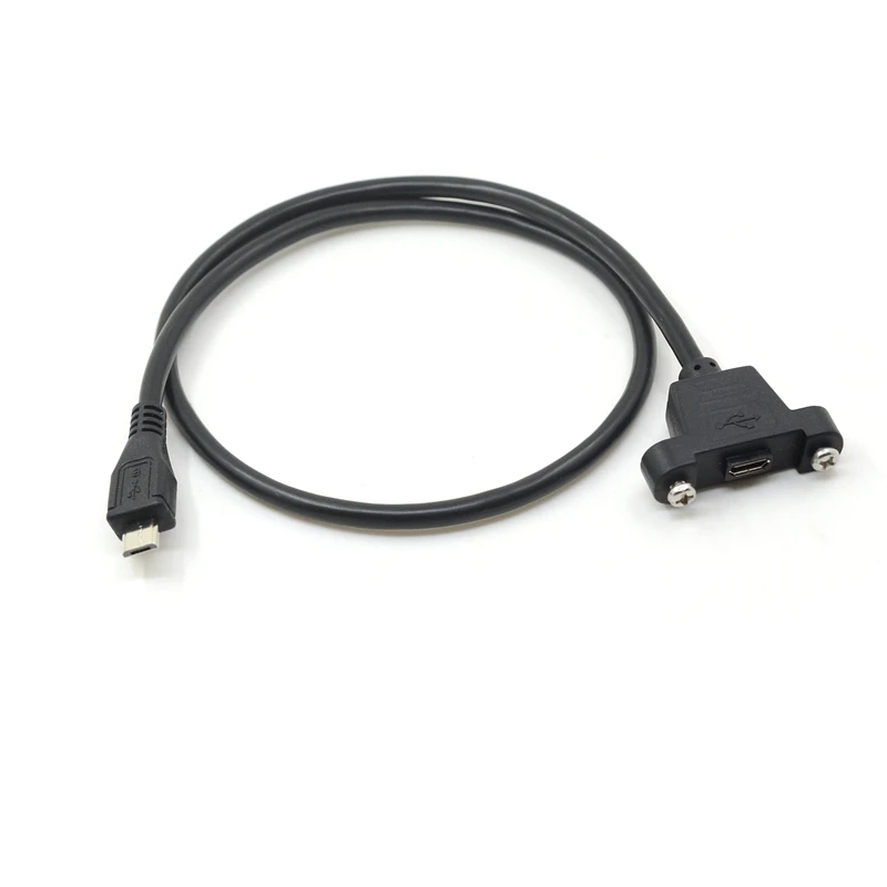5 контактный Удлинительный Кабель Micro USB 2 0 папа к Мама 30 см 50 с винтами и