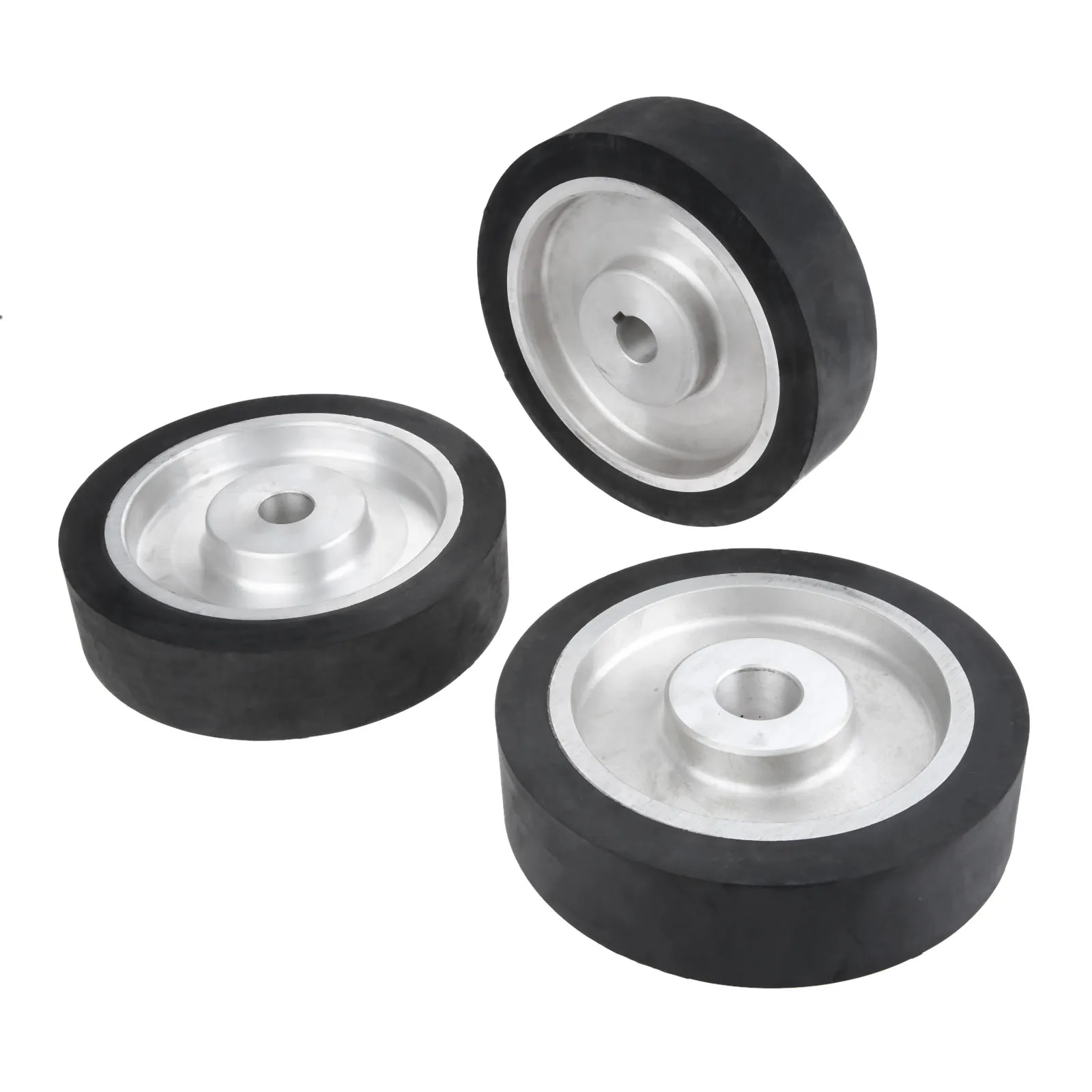 DRELD 200*50mm Solid Rubber Contact Wheel For Belt Grinder Sander Polishing Sanding Chamfering Grinding Wheel Abrasive Belt DRELD 200*50mm Solid Rubber Contact Wheel For Belt Grinder Sander Polishing Sanding Chamfering Grinding Wheel Abrasive Belt