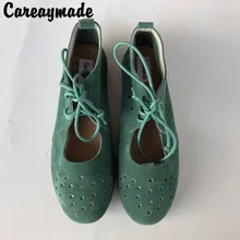 Careaymade-; Новинка; Брендовая обувь из натуральной кожи с верхним слоем ручной работы; Sen girls Brooker; стильная обувь в стиле ретро с дышащей сеткой