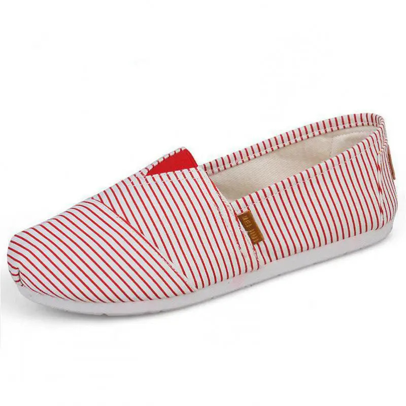 Г. Новая парусиновая обувь женские осенние комплекты обувь для отдыха без застежки - Цвет: Красный
