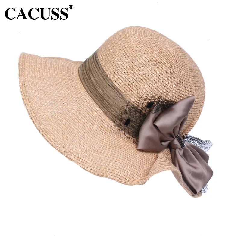 Chapeau Paille Femme Grand Bord 15cm - Protection UV Plage - Pliable - Style Élégant
