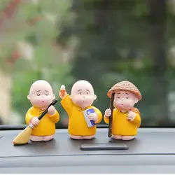 3 шт./компл. толстые дурак прекрасный монахи Будды Майтреи Рисунок кукла подарок автомобилей Зеркало заднего вида стол украшения кулон