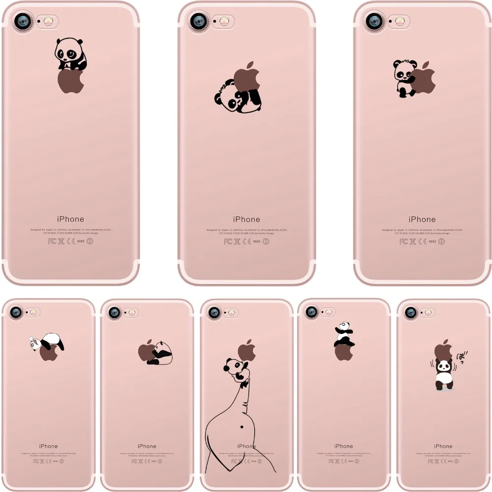 

ciciber Animal Pandas Phone Cases for iPhone 11 Pro Max Cover For iPhone XR 8 7 6 6S Plus X XS MAX 5S SE Soft TPU Shell Coque