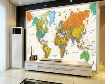 

beibehang papel mural Custom personality retro world map mural wallpaper home decoration background wall wallpaper for kids room