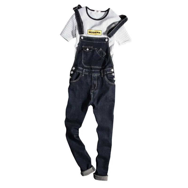 New Mens Cotton Denim Blue Jumpsuit Bib Overall Jeans Men Fashion