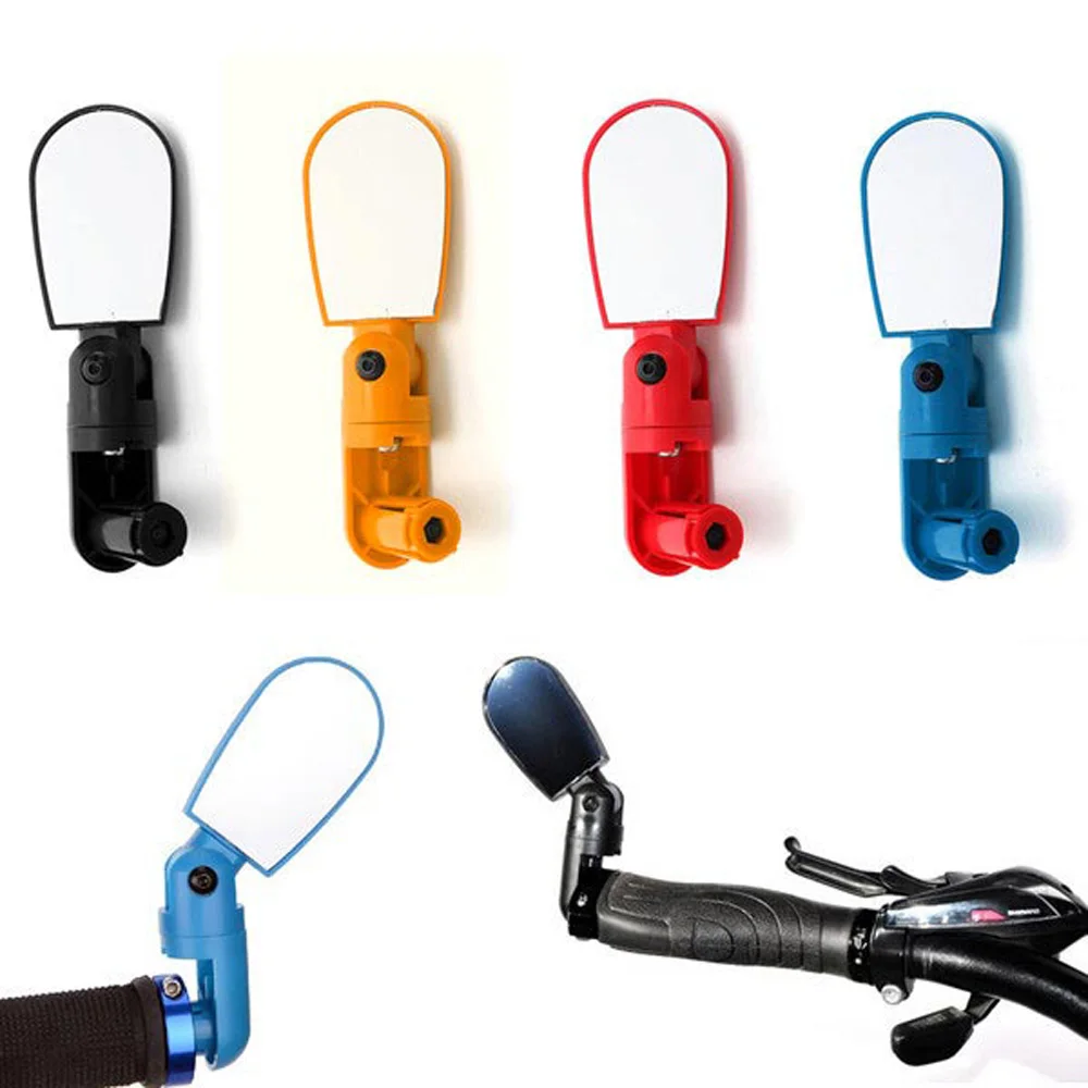 Cycling Bike Bicycle Handlebar Flexible Safe 360° Rearview Rear View Mirror F6