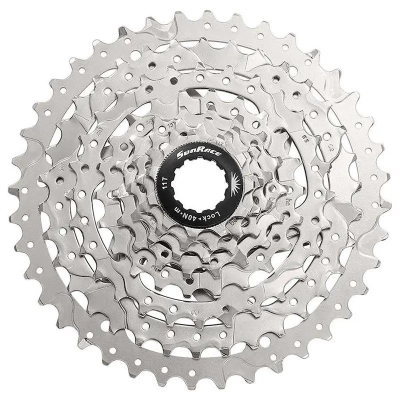 Sunrace 8-speed 11-40T Wide Ratio MTB Cassette CSM680 Freewheel fit Shimano 8 speed standard HG model hub, not works freewheel