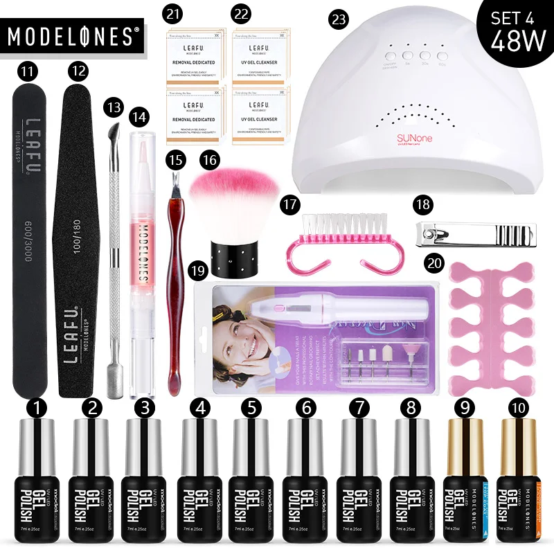 

Modelones 36W/48W UV Lamp Nail Dryer Tools Set Soak Off UV Gel Polish Nail Art Hybrid Gel Lacquer Nail Manicure Tools Set