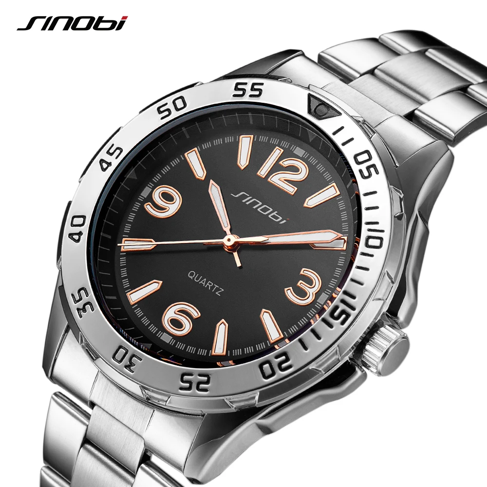 

SINOBI Men's Watch Vortex Concept Top Brand Luxury Stainless Steel Fashion Watch Men's Quartz Watch Relogio Masculino