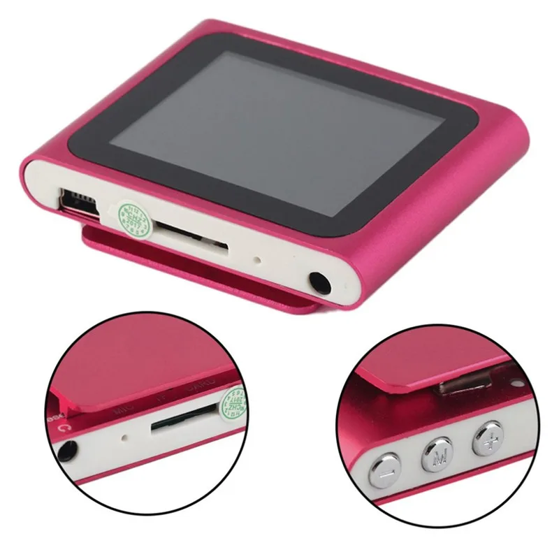 

Portable 1.8 Inch LCD Screen Display 6th Generation Music Media Video Movie FM Radio Sports MP3/MP4 Player Support SD TF Card