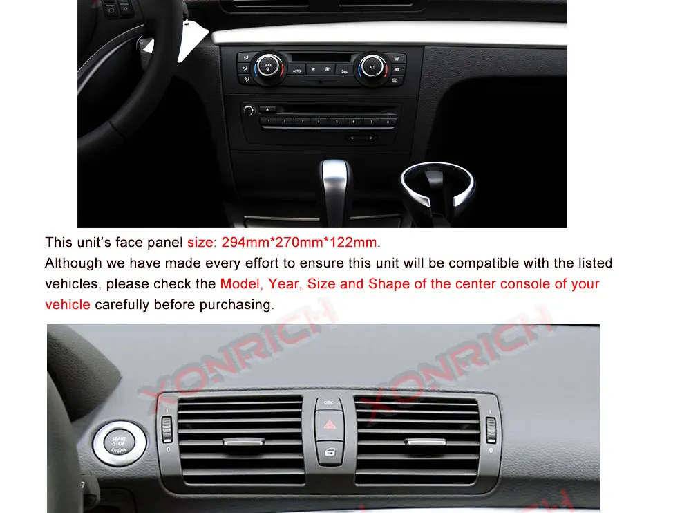 Clearance Xonrich 1 Din AutoRadioAndroid 9.0 Car Stereo GPS For BMW 1 Series E88 E87 E82 E81 I20 DVD Automotivo 4 Core Wifi BT DAB DSP 10